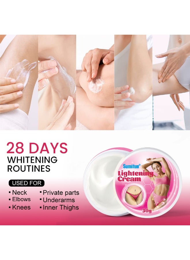 Sumifun Brightening Cream 30g for Sensitive Areas, Underarm, Elbow, Knee and Inner Thigh Use, Designed to Improve Skin Tone, Hydration and Appearance of Dark Spots - Image 2